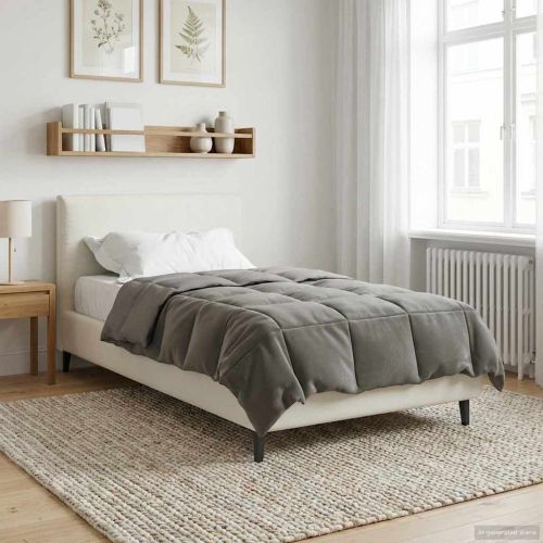 Зимен юрган Патичено Светлосиво 135 x 200 cm Микрофибър