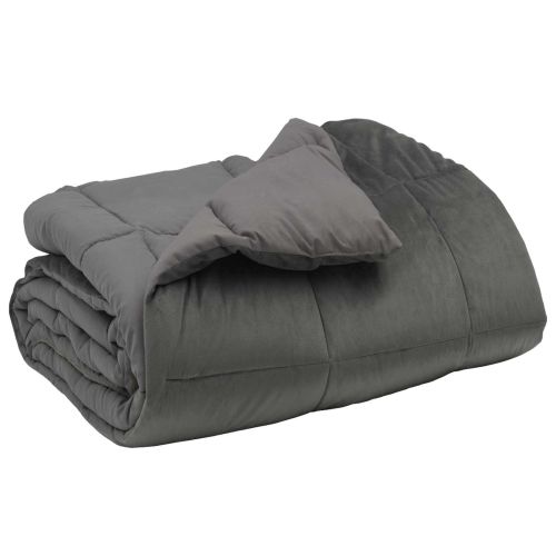 Зимен юрган Патичено Светлосиво 200 x 220 cm Микрофибър