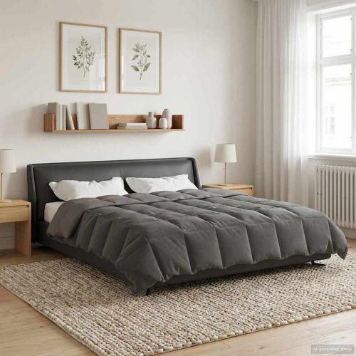 Зимен юрган Патичено Светлосиво 220 x 240 cm Микрофибър