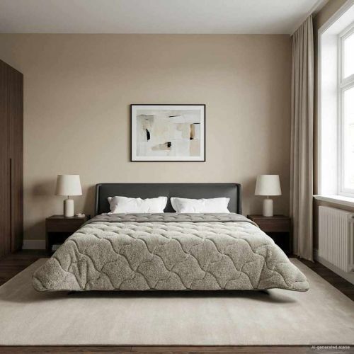 Летен юрган Светлосиво 200 x 240 cm Микрофибър и тедди флийс