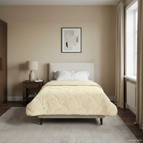 Пълно годишно юрганче Патичено Крем 135 x 200 cm