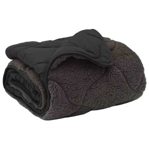 Зимен юрган Антрацит 140 x 220 cm Микрофибър и тедди флийс