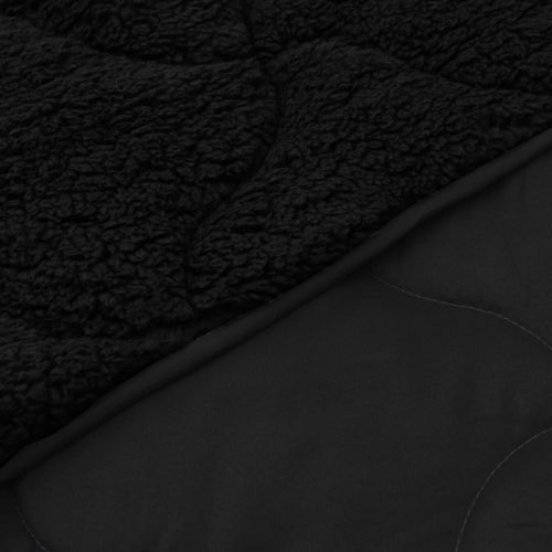 Зимен юрган Черно 200 x 220 cm Микрофибър и тедди флийс
