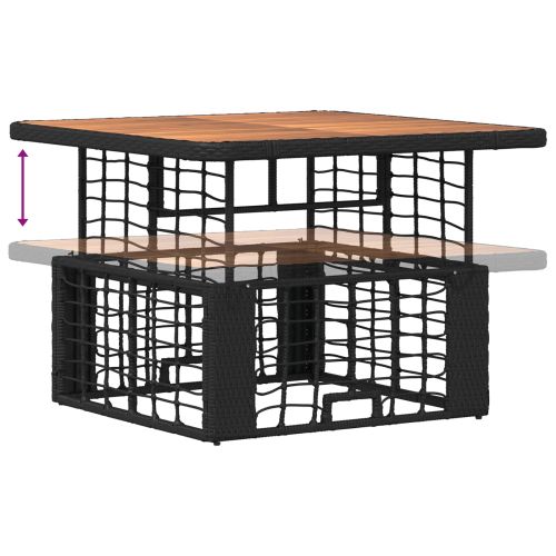 Комплект за хранене в градината с възглавница 3 pcs Черен и Сив