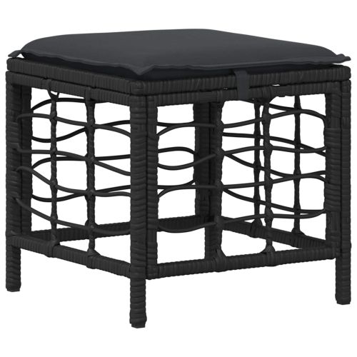 Комплект за хранене в градината с възглавница 3 pcs Черен и Сив