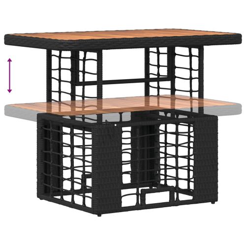 Комплект за хранене в градината с възглавница 3 pcs Черен и Сив