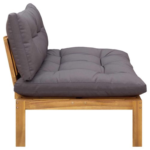 Среден диван Естествено и тъмно сиво 120 x 80 x 82 см