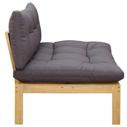 Среден диван Светла акация и тъмен сив 120 x 80 x 82 см