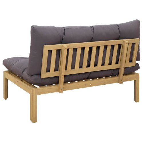 Среден диван Светла акация и тъмен сив 120 x 80 x 82 см