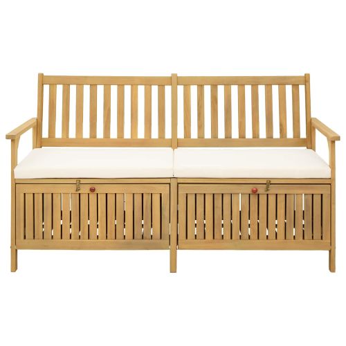 Пейка с място за съхранение с възглавница 148 x 63 x 84 см