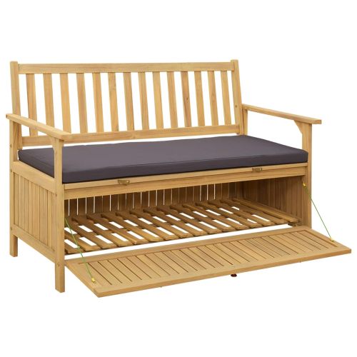 Пейка с място за съхранение с възглавница 120 x 63 x 84 cm