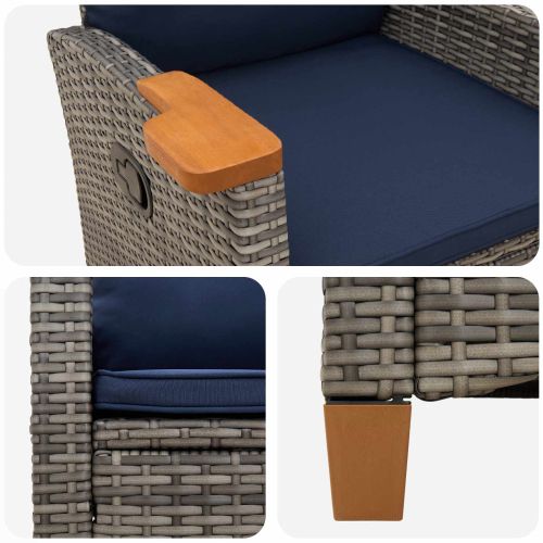 Регулируем стол с плоча за чай 62 x 64 x 112 см полиратан