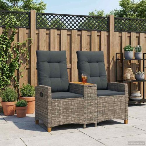 Люлееща се пейка с маса Сив и тъмен сив 126 x 65 x 112 см