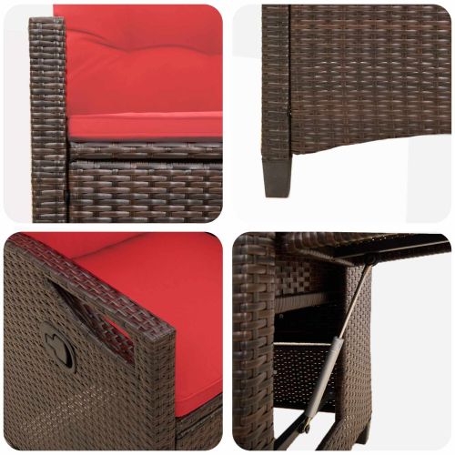 Лежанка за градина 56 x 60 x 112 см стомана