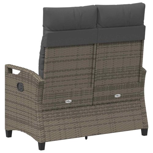 Градинска пейка с възглавница Сив и тъмен сив 105 x 60 x 112 см