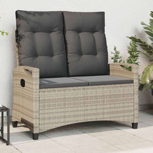 Градинска пейка с възглавница 105 x 60 x 112 см стомана