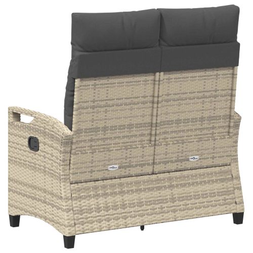 Градинска пейка с възглавница 105 x 60 x 112 см стомана