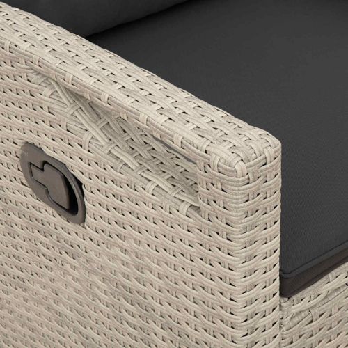 Градинска пейка с възглавница 105 x 60 x 112 см стомана