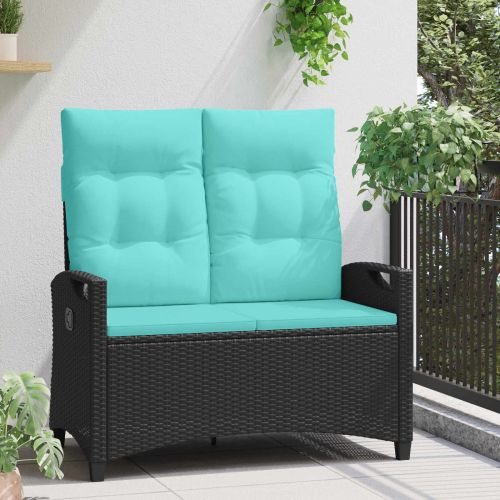 Градинска пейка с възглавница 105 x 60 x 112 см стомана