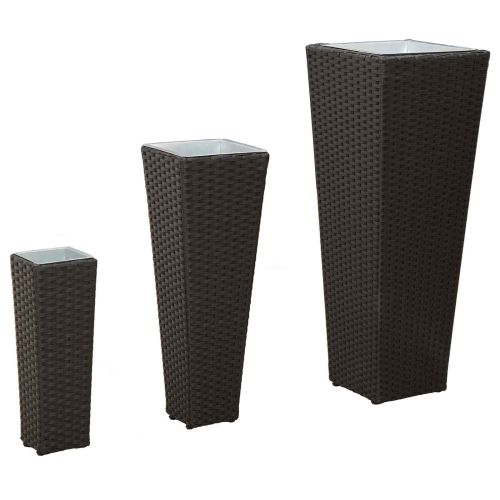 Комплект за открито 3 pcs Черно Метал