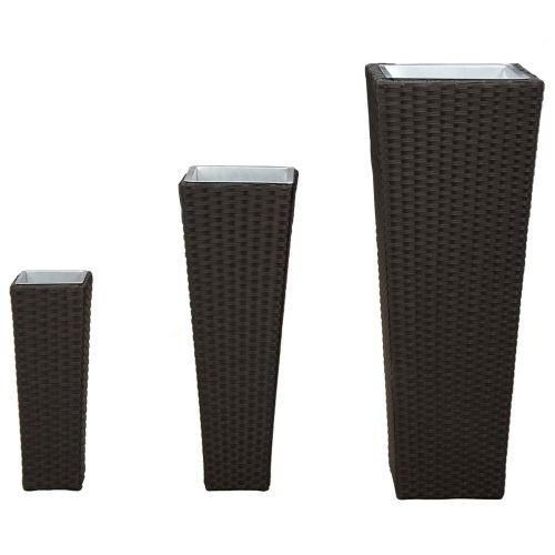 Комплект за открито 3 pcs Черно Метал