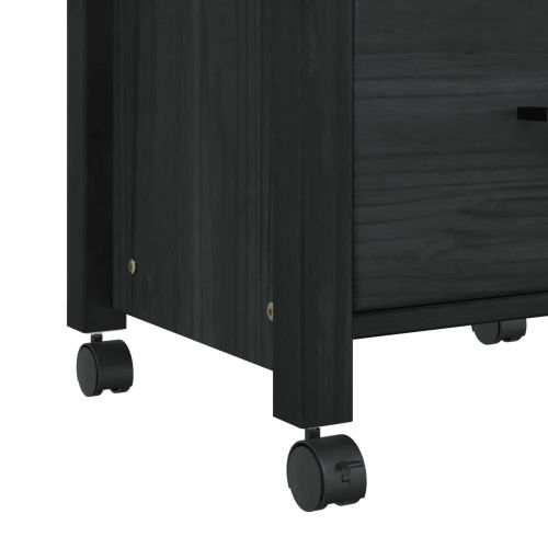 Кухненска количка MONZA Черен 48 x 40 x 88,5 см Солиден бор