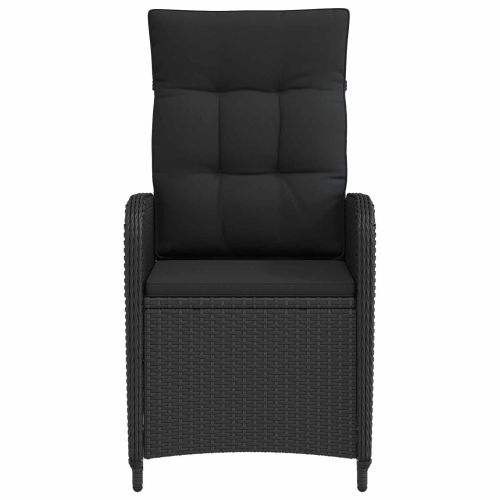 Лежанка за градина Черен 57 x 63 x 94 см полиратан