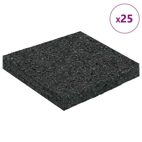 Подложка от гумена гранулат Черен 9 x 9 x 1 см Каучук