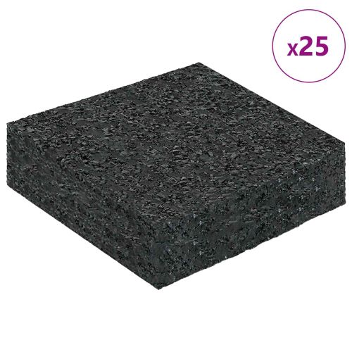 Подложка от гумена гранулат Черен 9 x 9 x 2 см Каучук