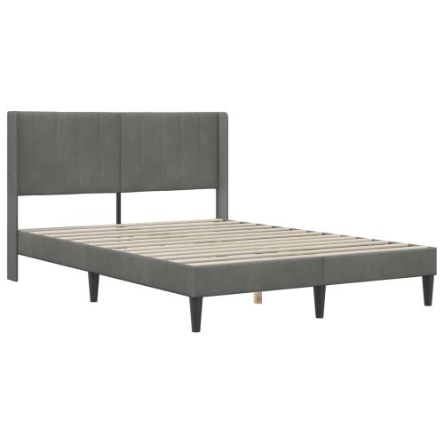 Рамка за легло с таблото Тъмносиво 160 x 200 cm Кадифе