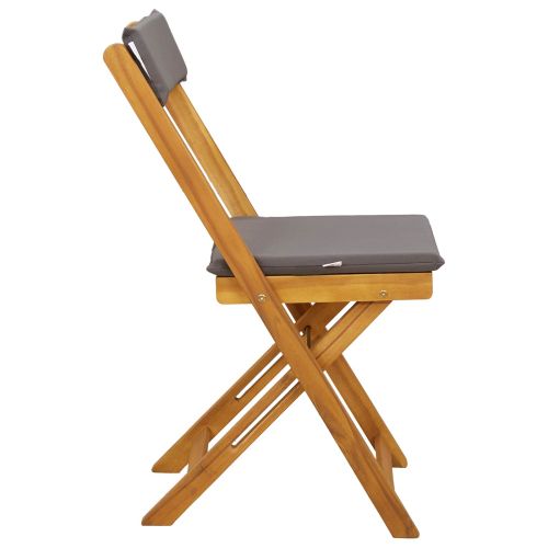 Външни бistro столове 2 pcs Тъмен сив 40 x 53 x 80 см