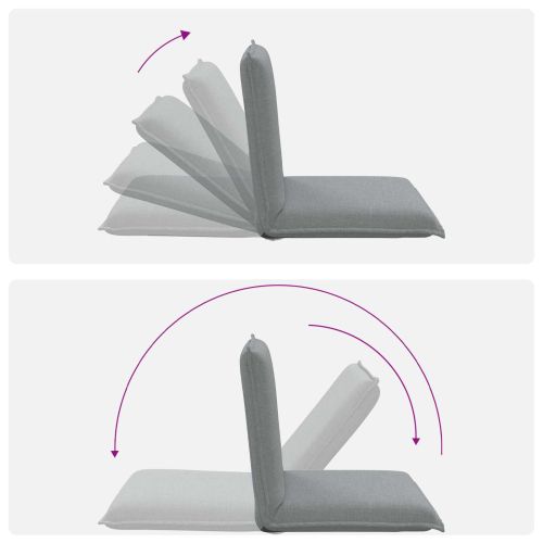 Подово кресло Светлосиво 54 x 64 x 59 см текстил