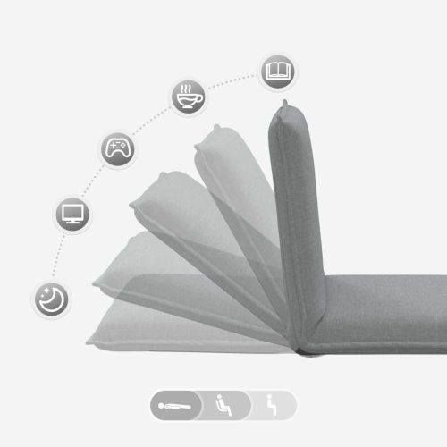 Подово кресло Светлосиво 54 x 64 x 59 см текстил