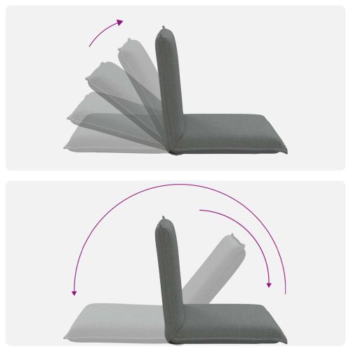 Подово кресло Тъмен сив 54 x 64 x 59 см текстил
