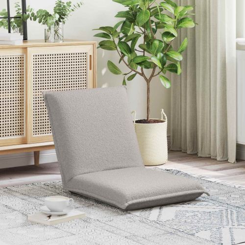 Подово кресло Светлосиво 54 x 64 x 59 см Вълнена тъкан