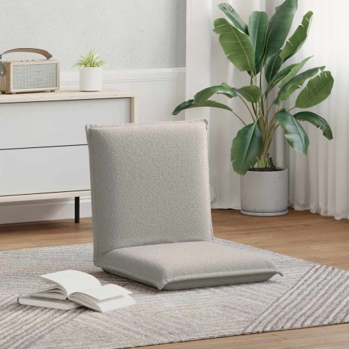 Подово кресло Светлосиво 54 x 64 x 59 см Вълнена тъкан