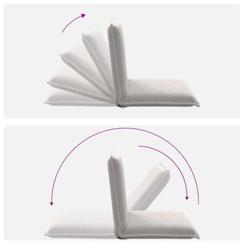 Подово кресло Светлосиво 54 x 64 x 59 см Вълнена тъкан