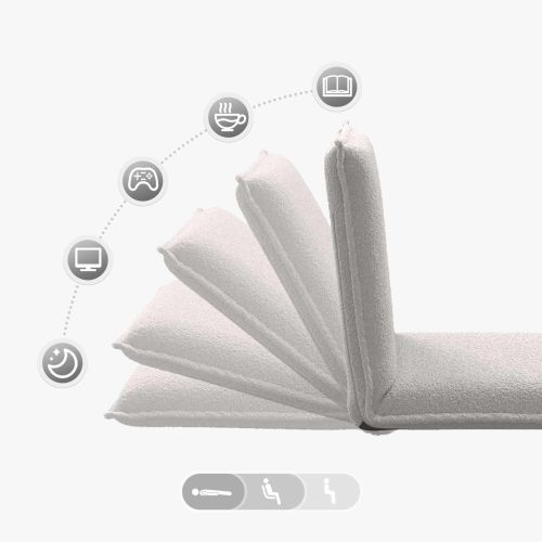 Подово кресло Светлосиво 54 x 64 x 59 см Вълнена тъкан