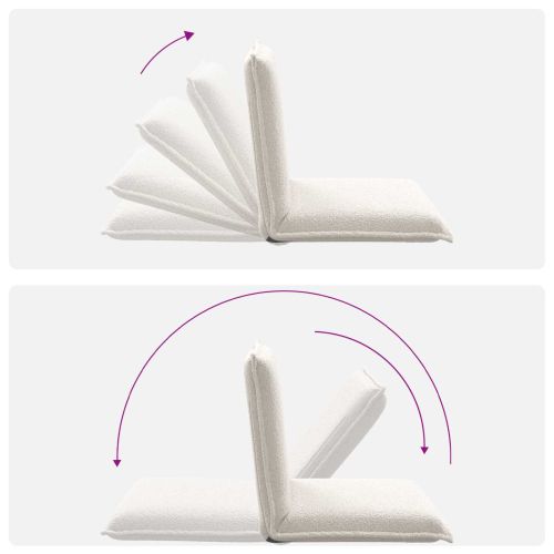 Подово кресло Крем 54 x 64 x 59 см Вълнена тъкан