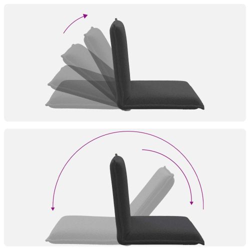 Подово кресло Тъмен сив 54 x 64 x 59 см Вълнена тъкан