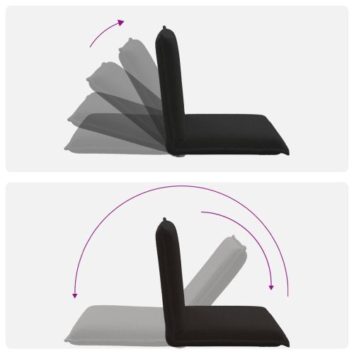 Подово кресло Черен 54 x 64 x 59 см Вълнена тъкан