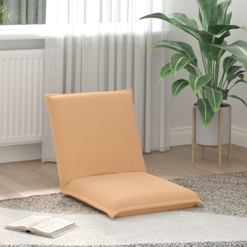 Подово кресло Бежово 54 x 64 x 59 см Вълнена тъкан