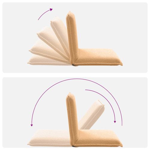 Подово кресло Бежово 54 x 64 x 59 см Вълнена тъкан