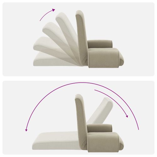 Подово кресло Пясък 68 x 51 x 56 см Гранчест велур