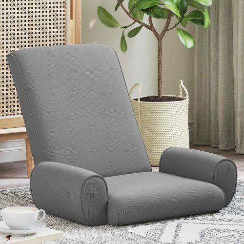 Подово кресло Тъмен сив 68 x 51 x 56 см Гранчест велур