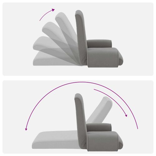 Подово кресло Тъмен сив 68 x 51 x 56 см Гранчест велур