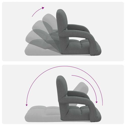 Регулируем подов стол Тъмносиво 58 x 62 x 58 см Текстил