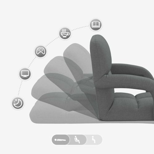 Регулируем подов стол Тъмносиво 58 x 62 x 58 см Текстил