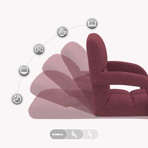 Регулируем подов стол Виненочервен 58 x 62 x 58 см Текстил