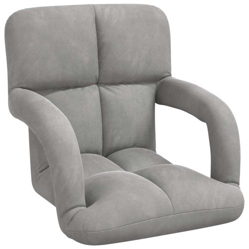 Подово кресло Светлосиво 58 x 62 x 58 см Кадифе